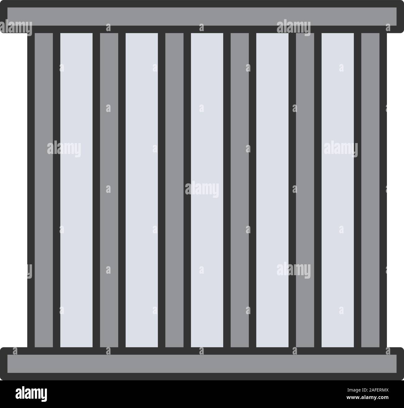 El icono color de los barrotes de la cárcel. Jaula de animal. La cárcel.  Ilustración vectorial aislado Imagen Vector de stock - Alamy
