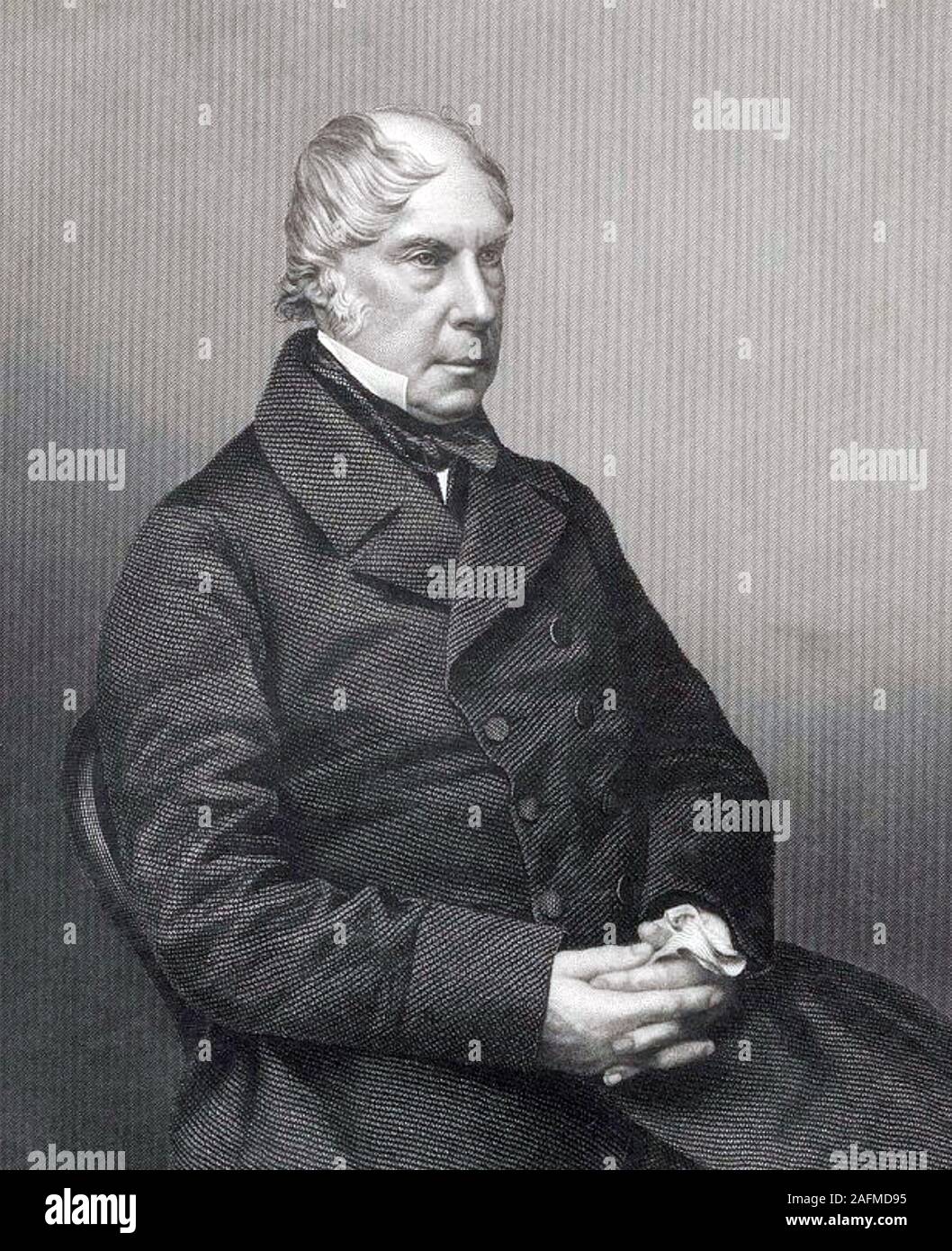 GEORGE HAMILTON-Gordon, 4to Earl de Aberdeen (1784-1860), el Primer Ministro británico, 1852-1855, aquí en julio de 1860 Foto de stock