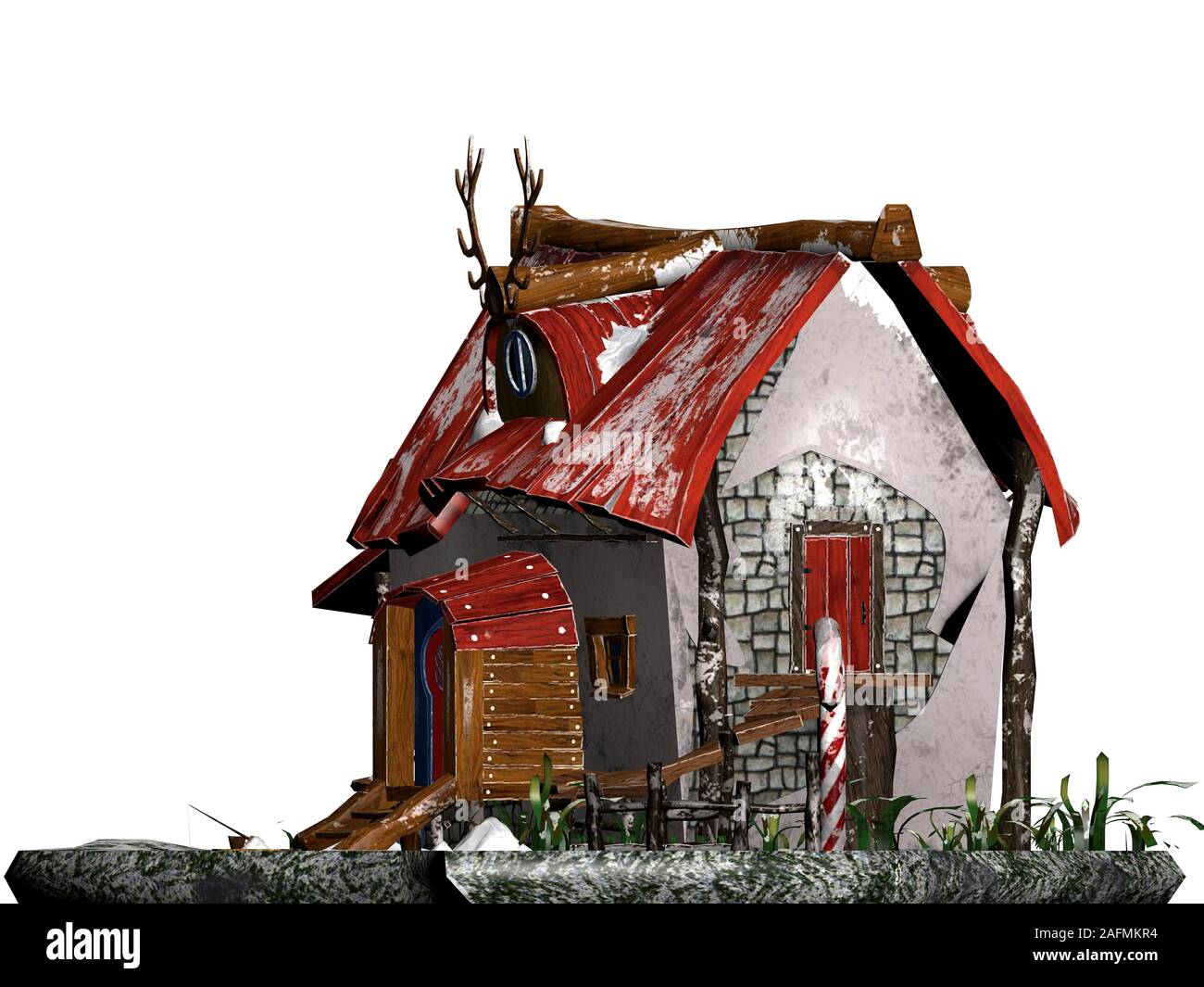 3D Render Santa's House Foto de stock