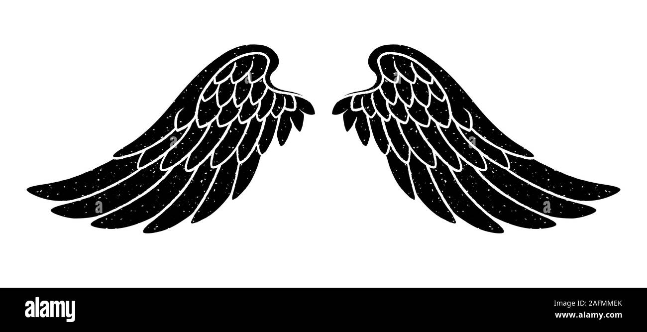 Icono De Las Alas Del ángel - Ilustración del Vector - Ilustración de  negro, libertad: 133426253