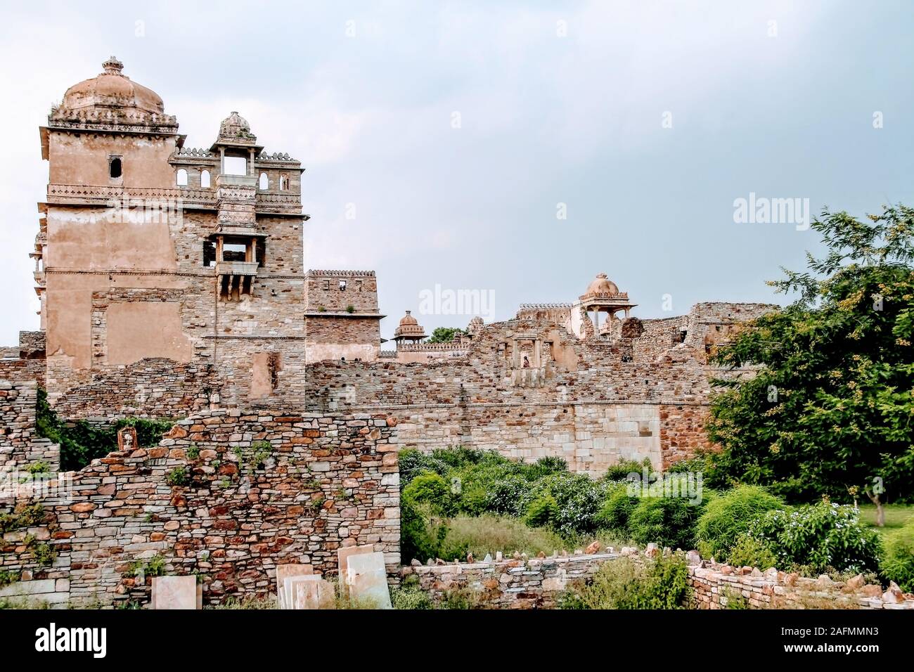 Chittorgarh Fort es una de las mayores fortalezas en la India. Es un sitio del Patrimonio Mundial de la UNESCO.La fortaleza fue la capital de Mewar. Foto de stock