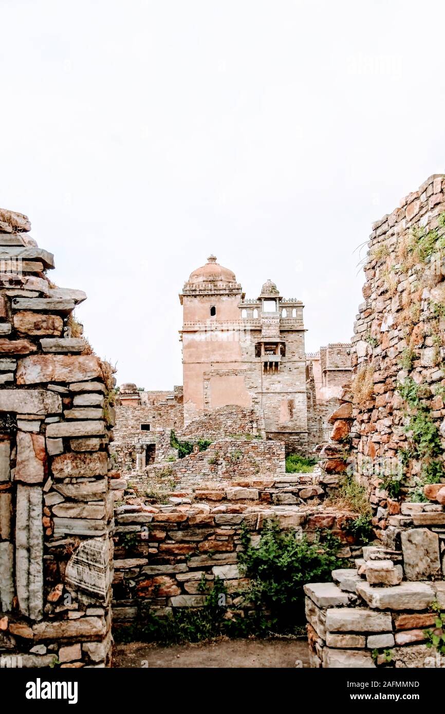 Chittorgarh Fort es una de las mayores fortalezas en la India. Es un sitio del Patrimonio Mundial de la UNESCO.La fortaleza fue la capital de Mewar. Foto de stock