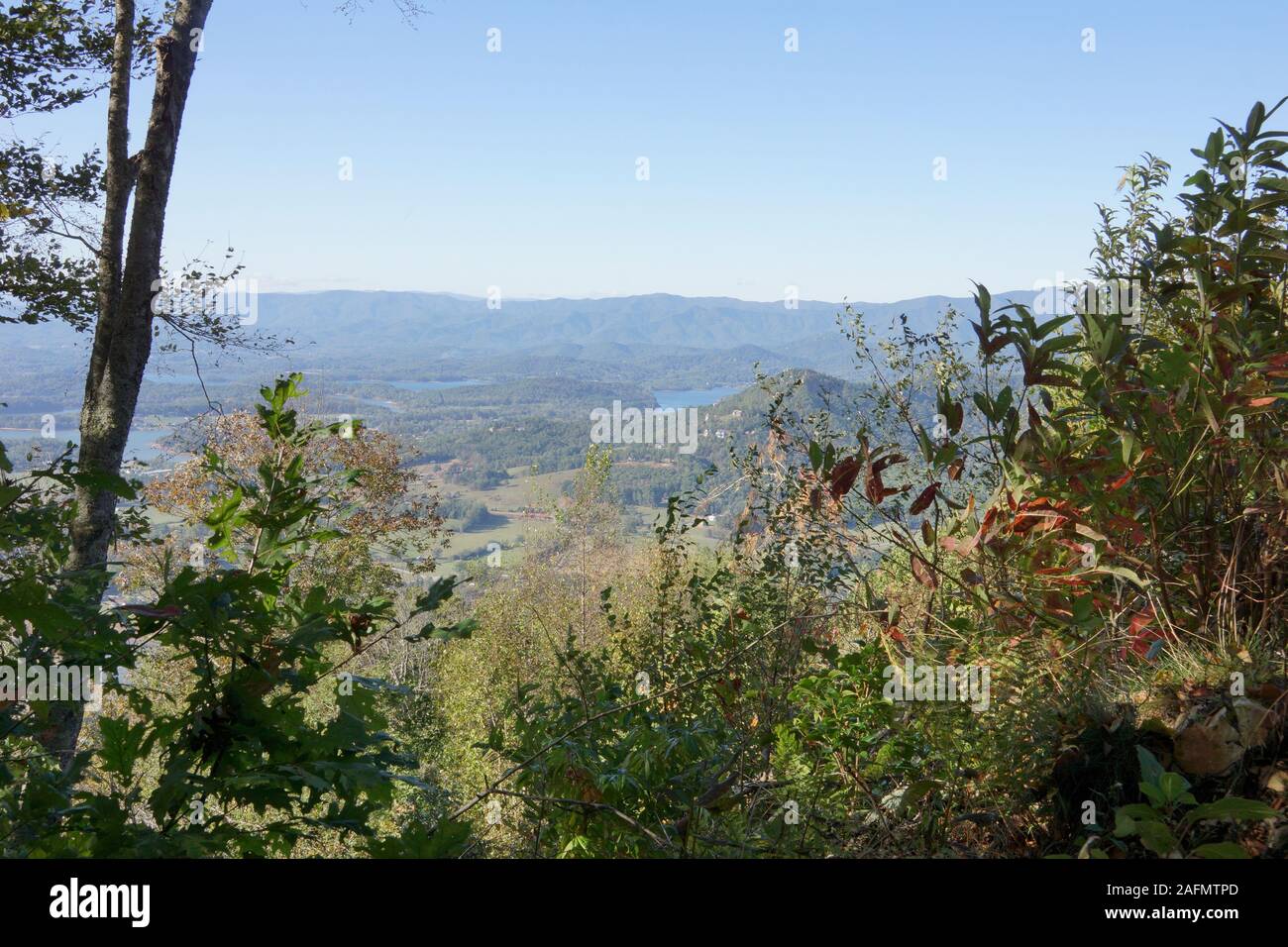Vista desde la montaña, Bell Hiawassee, Georgie, EE.UU. Foto de stock