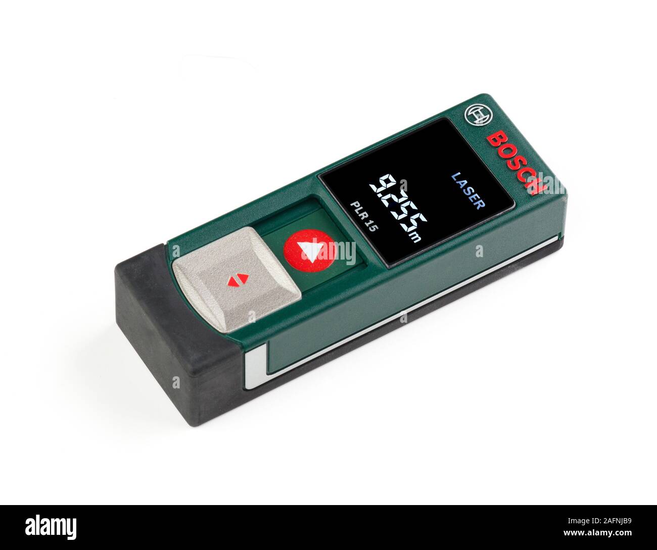 Herramienta de medición de distancia láser Bosch Foto de stock