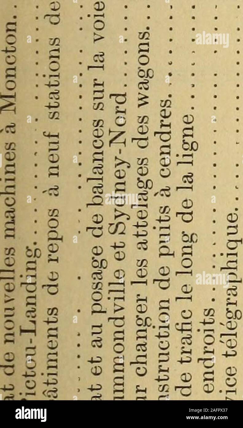 . Documentos de la reunión de la Puissance du Canada- 1901 (volumen 35, no.8, los documentos de la reunión de 19 à 20). i Chemin de Fer intercolonial. DOC. DE LA REUNIÓN nº 20 es 00 CI-T 1 r oq es Ç^ ce 1-1 03 ce t^ o 5° OS Tf i-T oo lO S* X O CS t-I N CI N OO ?* M St-COOOOOOCCCSr osc,H,rjHTt^c<rr-r"r. -; S- S o "S •r£ s- •c3 c3 aO _ r3 &|§ t- Si la fcC 0 î; 6 r-O i-^ " & G B-33M - Sa . o " 5 d © AI "| P4 f=j PU K pL| pq O § 3 20 H-i-5 66 MINISTERE des Chemins de Fer ET CANAUX 64 Victoria, A. 1901N° 2.-Chemin de Fer intercolonial. El DT. Compte du revenu, exercice finissant le 30 juin 1900. Av. Exer Foto de stock