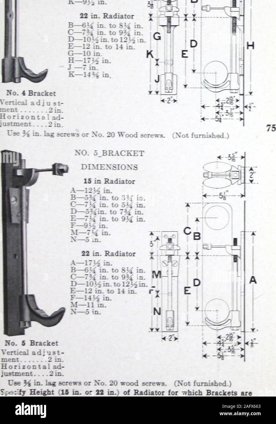 Caldera y radiador : Catálogo 1146. (No) los soportes del radiador