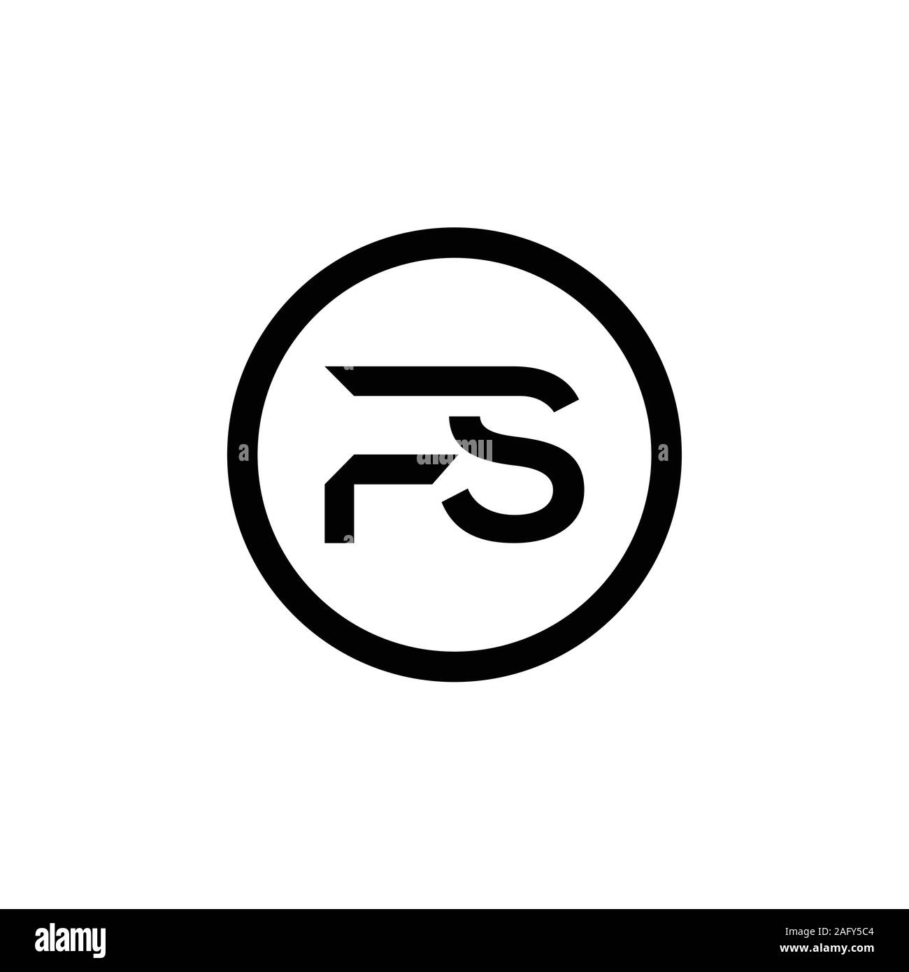 FS inicial Carta Logotipo enlazado. Carta creativa FS Logotipo ...