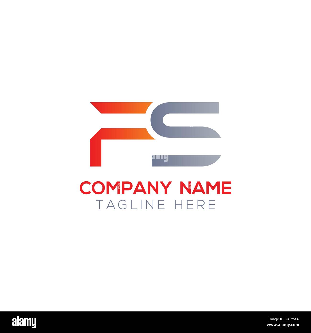 FS inicial Carta Logotipo enlazado. Carta creativa FS Logotipo ...