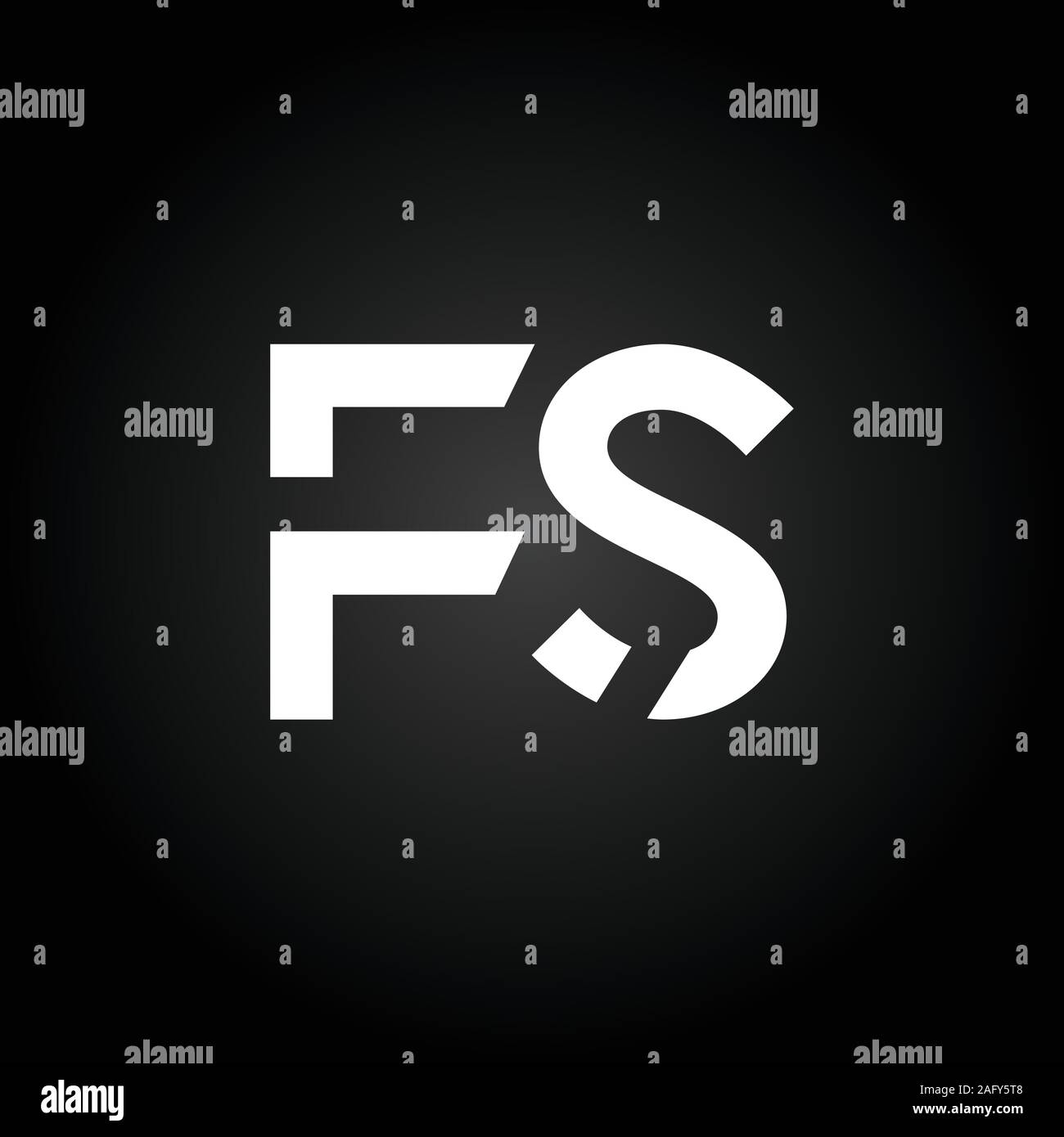 FS inicial Carta Logotipo enlazado. Carta creativa FS Logotipo ...