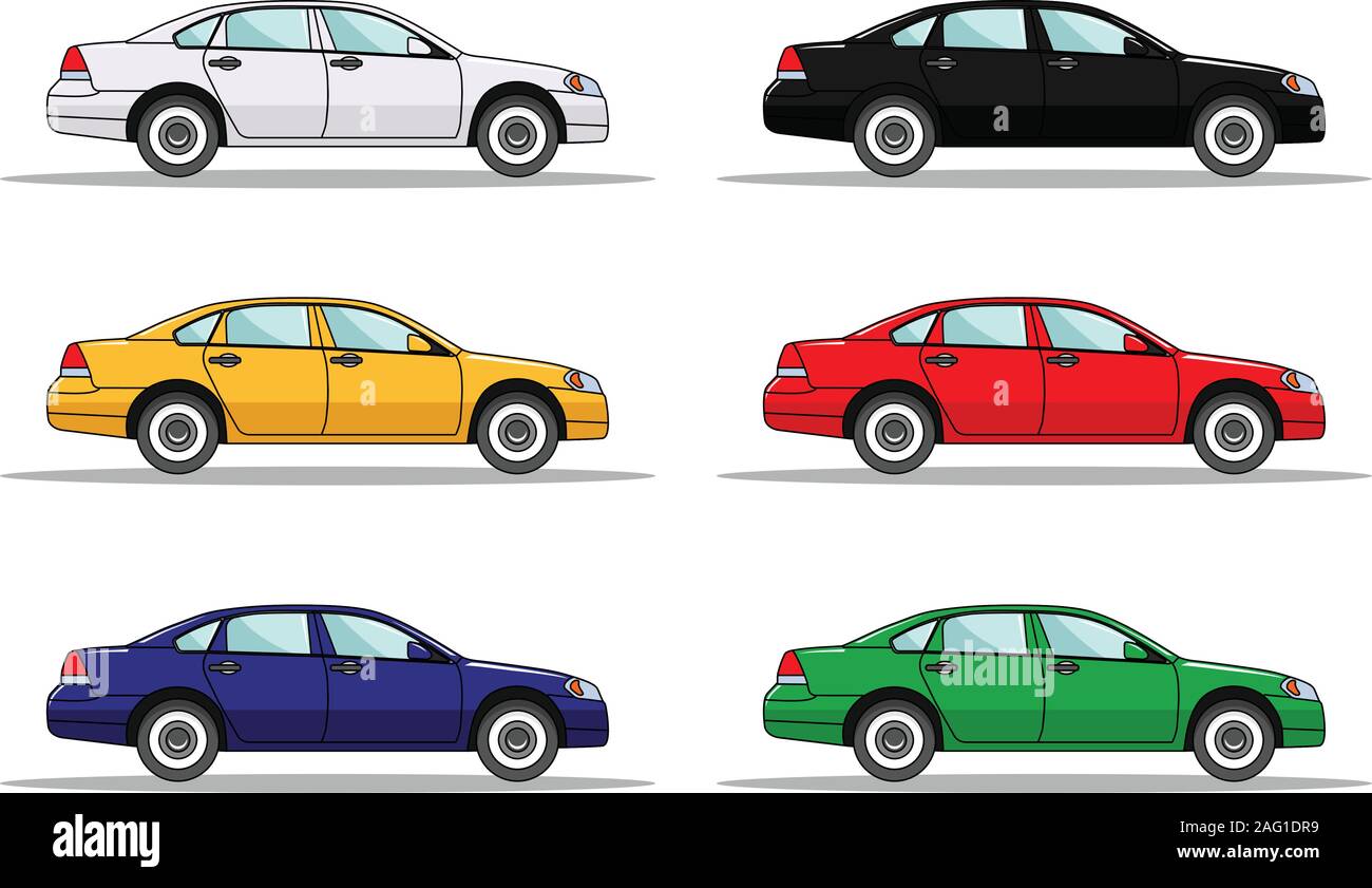 Carros de colores Imágenes vectoriales de stock - Alamy