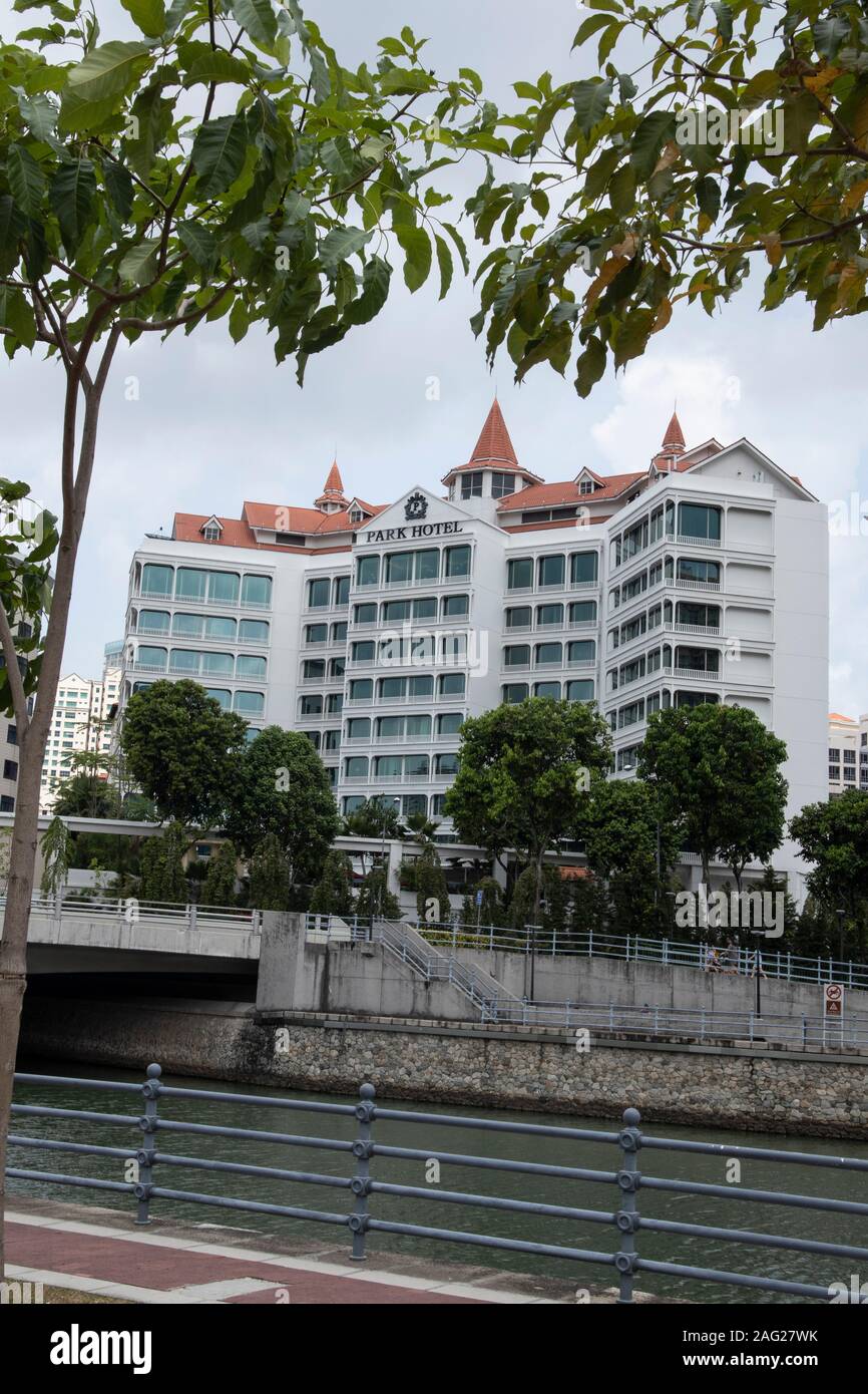 El hotel de 5 estrellas Park Hotel en Singapur. Foto de stock