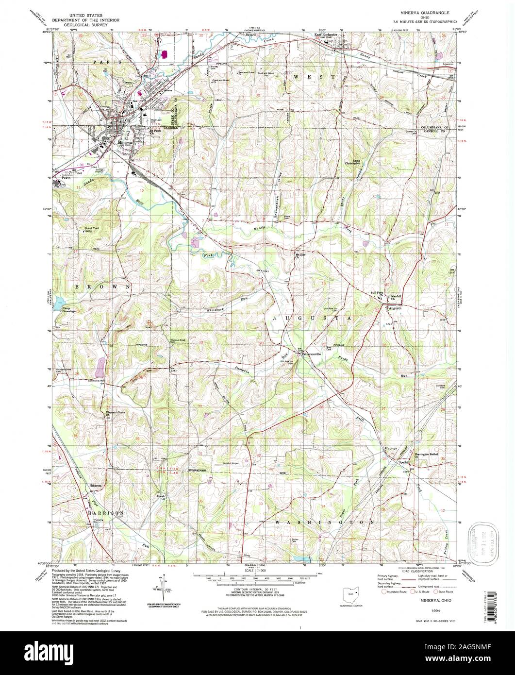 Mapa de minerva ohio fotografías e imágenes de alta resolución Alamy
