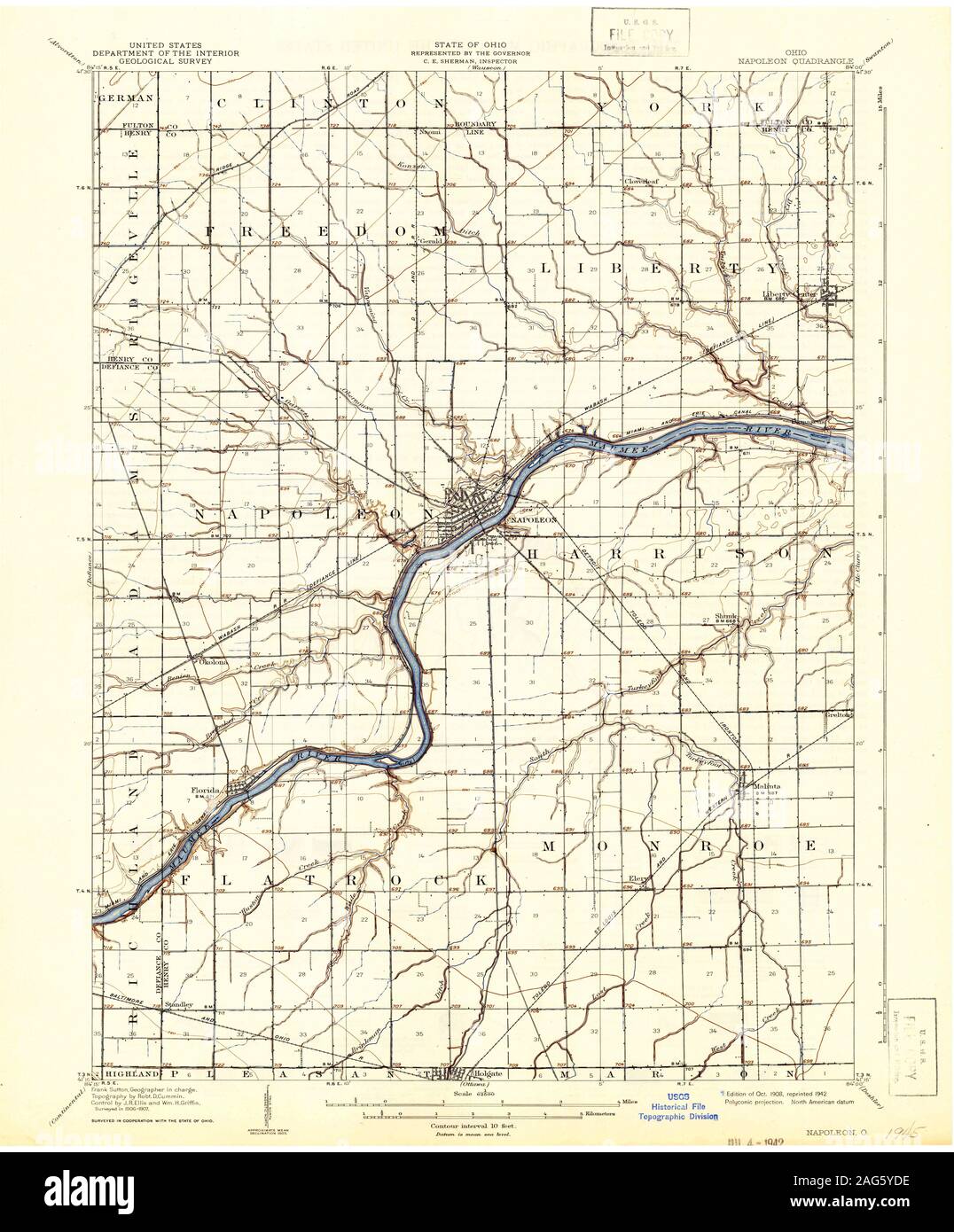 Mapa de napoleon ohio fotografías e imágenes de alta resolución Alamy
