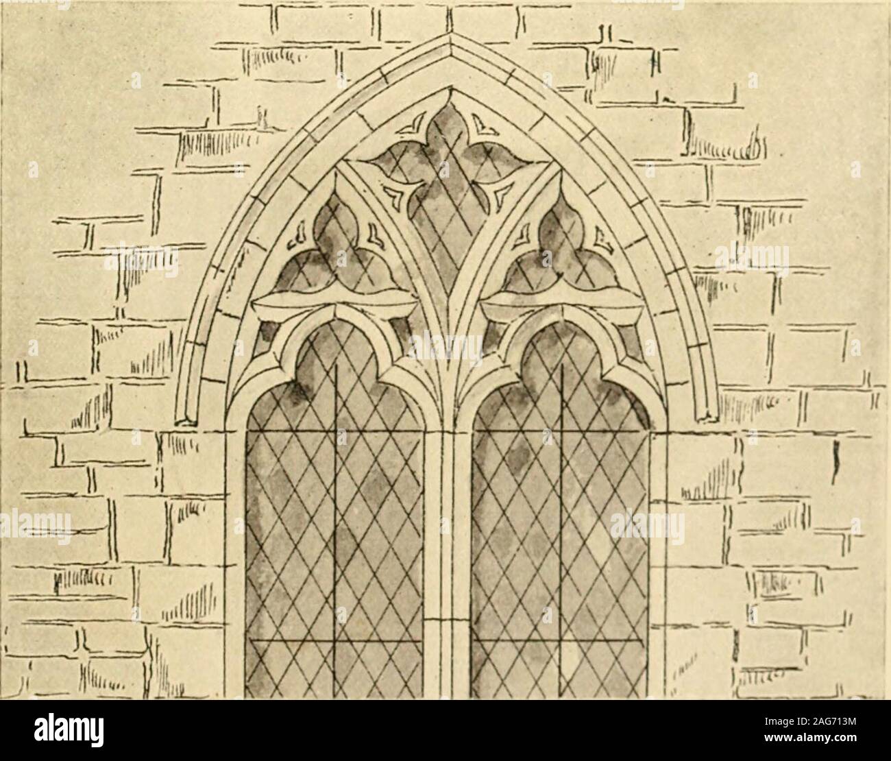 . Windows estratificada; un viajero introducción al estudio de la antigua iglesia de vidrio, desde el siglo XII hasta el renacimiento, especialmente en Francia. Tv.MPANlM IMKRCED EV UN ClSPEO ClRCI.K LINKD con un trébol.. Transición de Cko.metkh. i. io Flowinc; Tka(.i;kv. Pointkp Tki-eoii.s SIN ENCI.OSINc; ClKCI.sk. Foto de stock