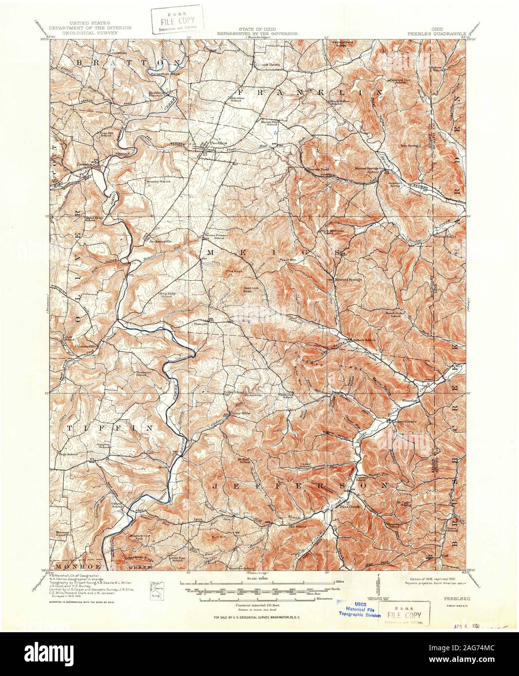 Mapa de peebles ohio fotografías e imágenes de alta resolución Alamy