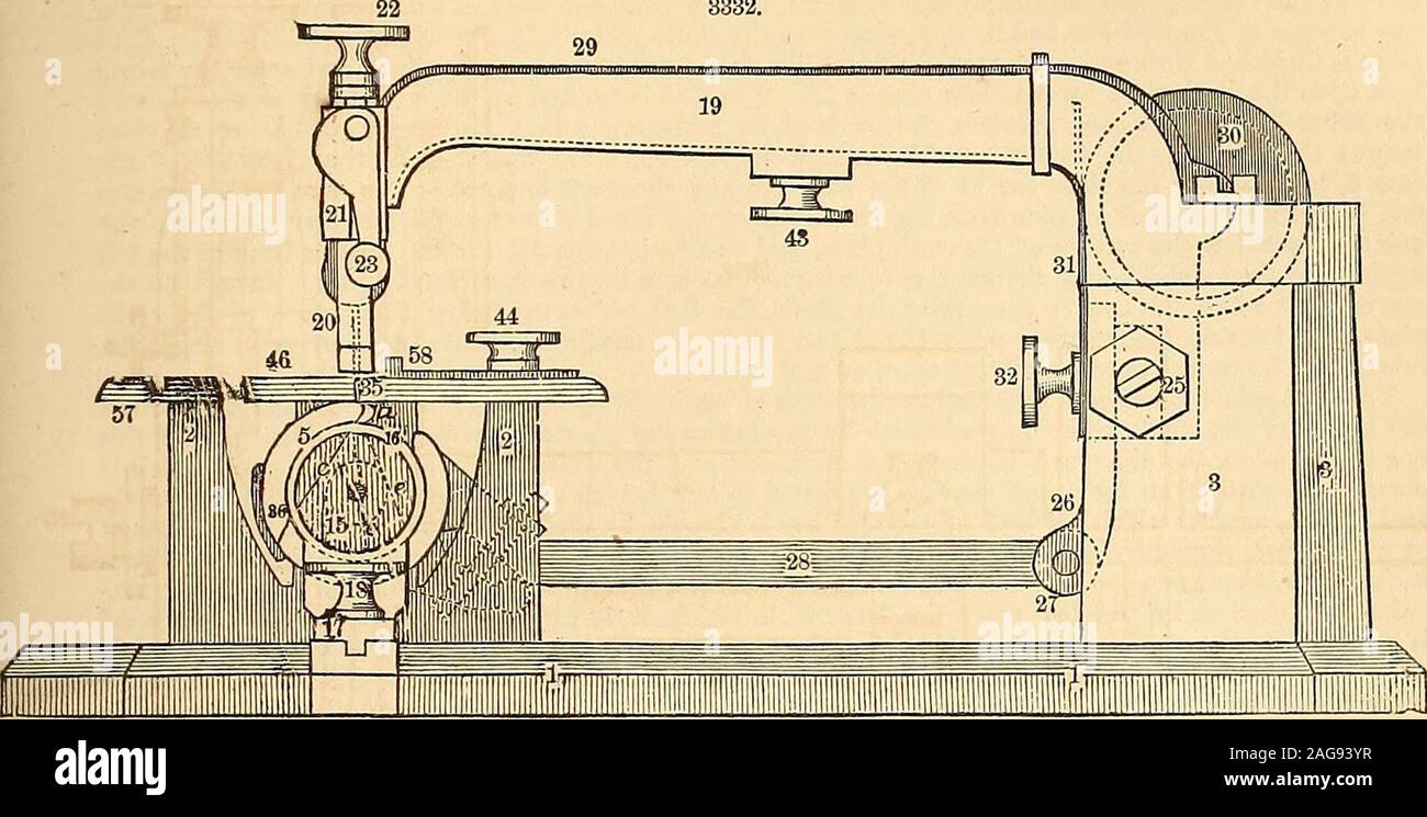 . El diccionario Appleton de máquinas, mecánica, motor, y la ingeniería. Máquinas de coser. 625 3332. Foto de stock
