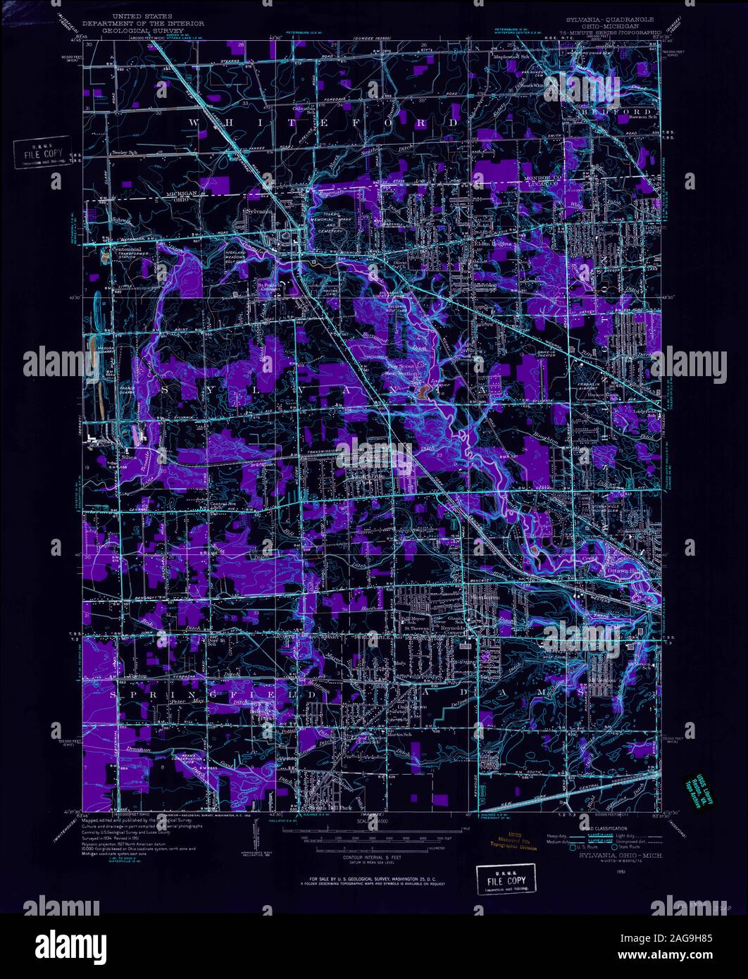 Mapa de sylvania ohio fotografías e imágenes de alta resolución Alamy