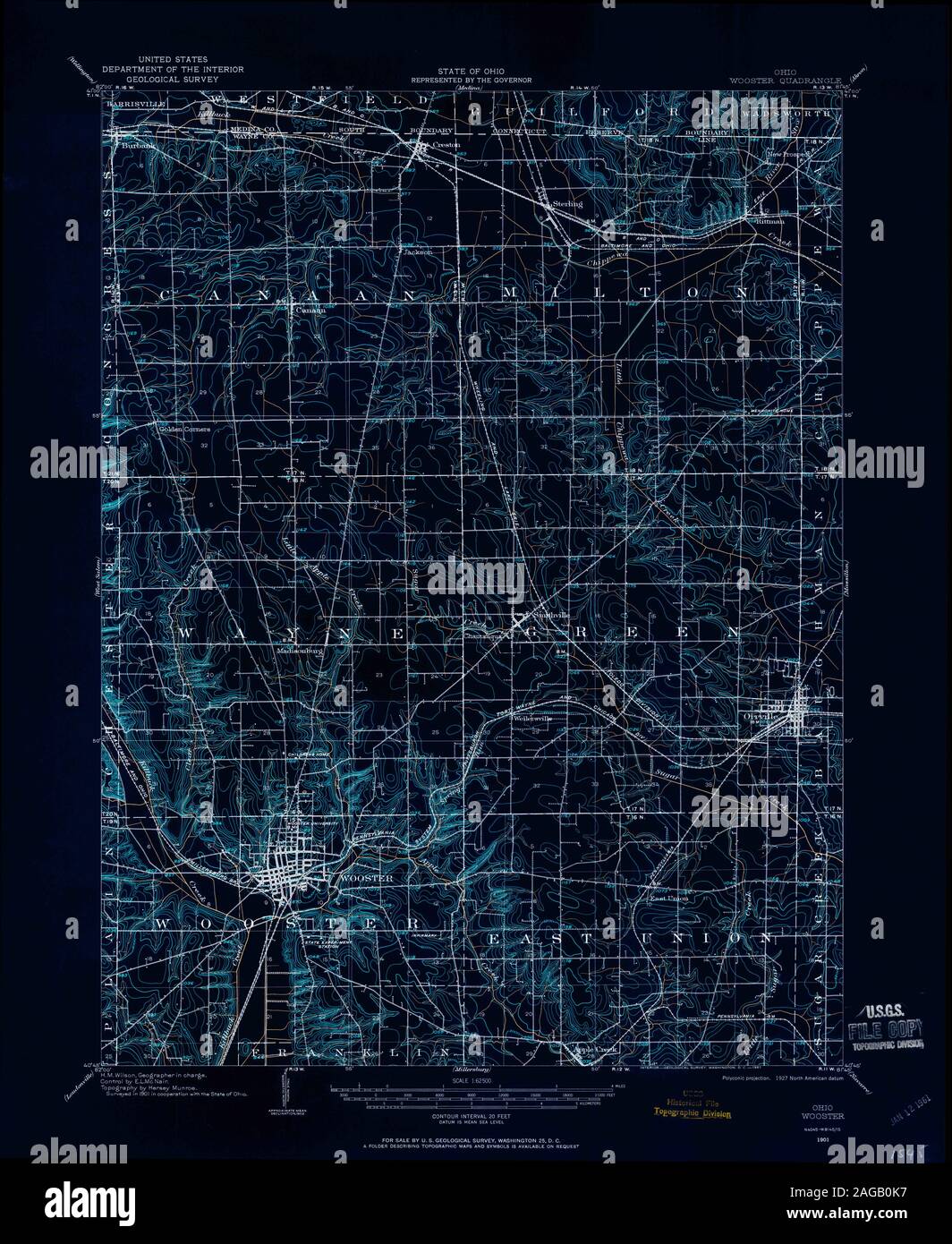 Mapa de wooster ohio fotografías e imágenes de alta resolución Alamy