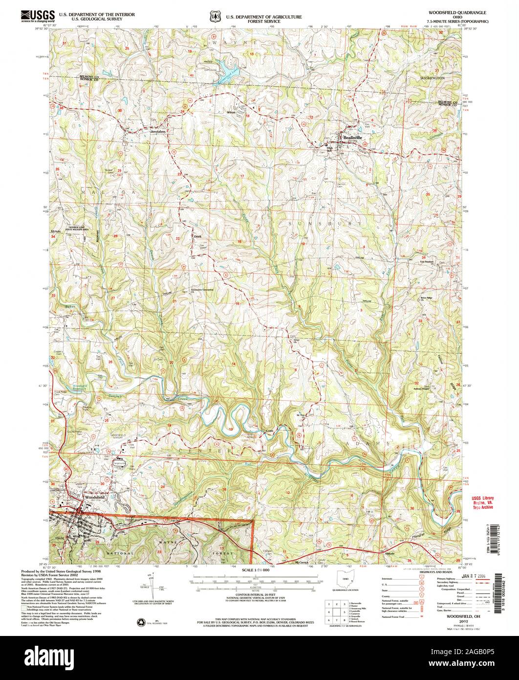 Mapa de woodsfield ohio fotografías e imágenes de alta resolución Alamy