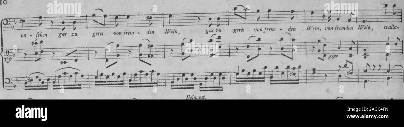 . Die Entfuhrung aus dem Serail : ein komisches Singspiel en drey Aufzugen (1796). T-4-; TT i TZjÜ t, rn. Él. Cambiar! Él! Hort.hr - Sonder biymMon lieh - den- fchei lt .ra,traüa - le-ra, traltn - le-ra,tralla - le - ra. nicht? Ift hier des BaAa * ^ Freunde Foto de stock