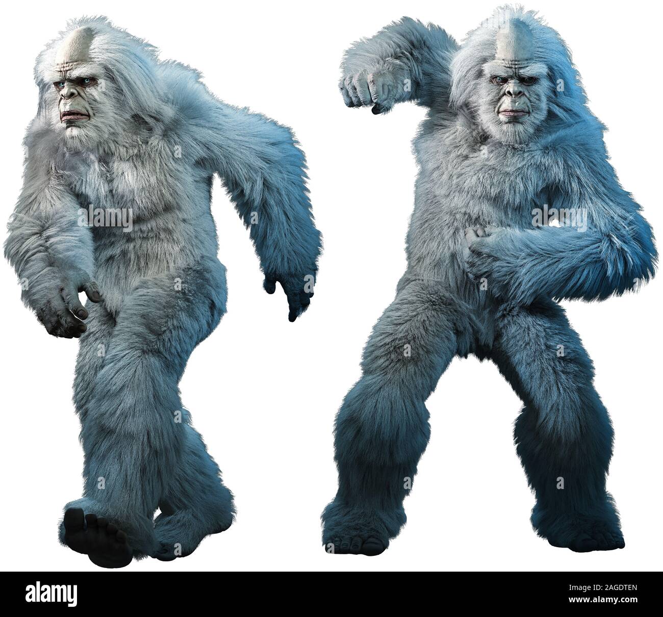 Yeti o abominable muñeco de nieve 3D ilustración Fotografía de stock - Alamy