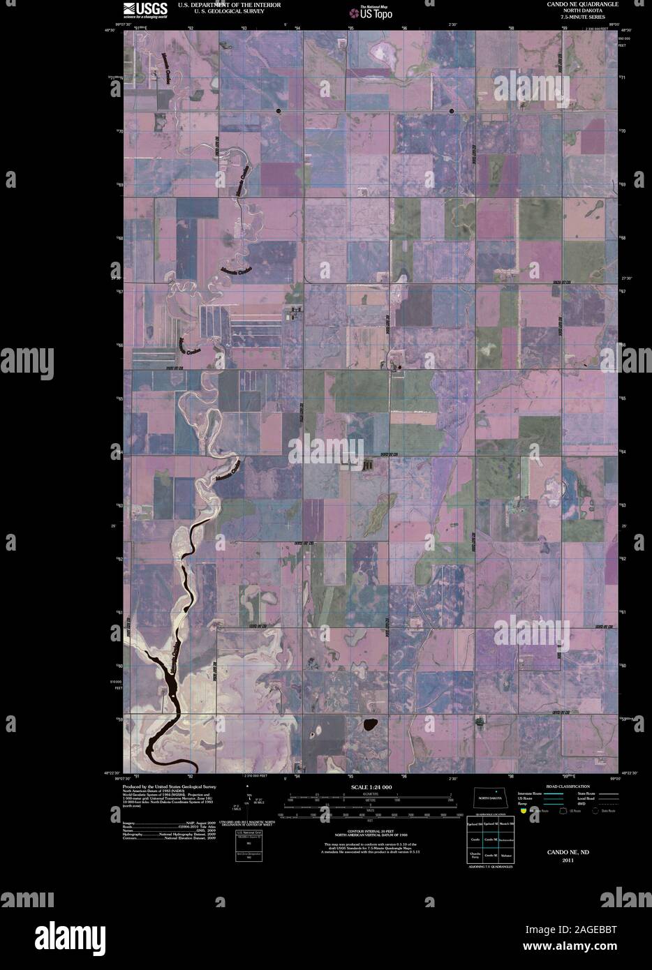 Mapa de cando dakota del norte fotografías e imágenes de alta