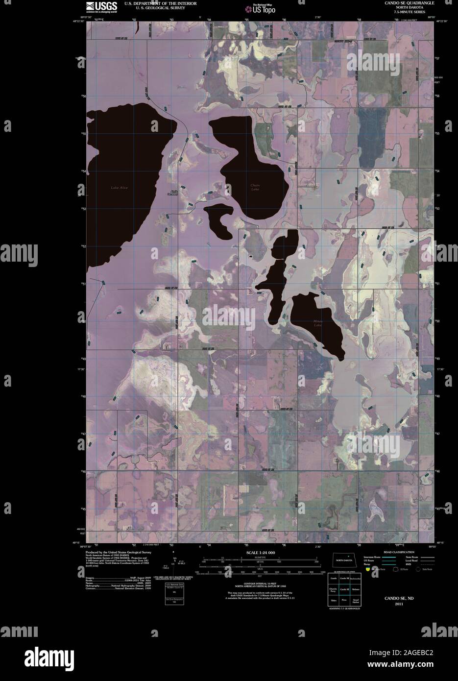 Mapa de cando dakota del norte fotografías e imágenes de alta