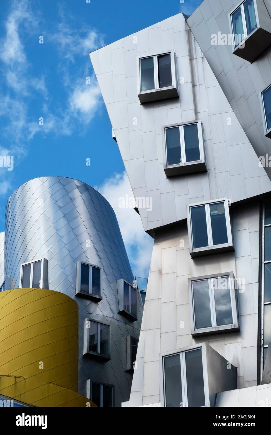 La Ray and Maria Stata Center, diseñado por el arquitecto Frank Gehry, MIT Foto de stock