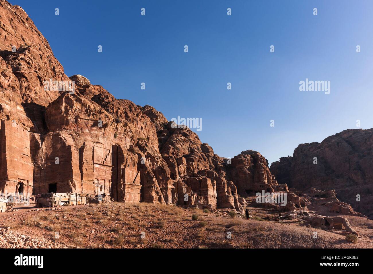 Petra, Tumbas Reales en la Ciudad Perdida, esculpida arquitectura antigua, Jordania, Oriente Medio, Asia Foto de stock