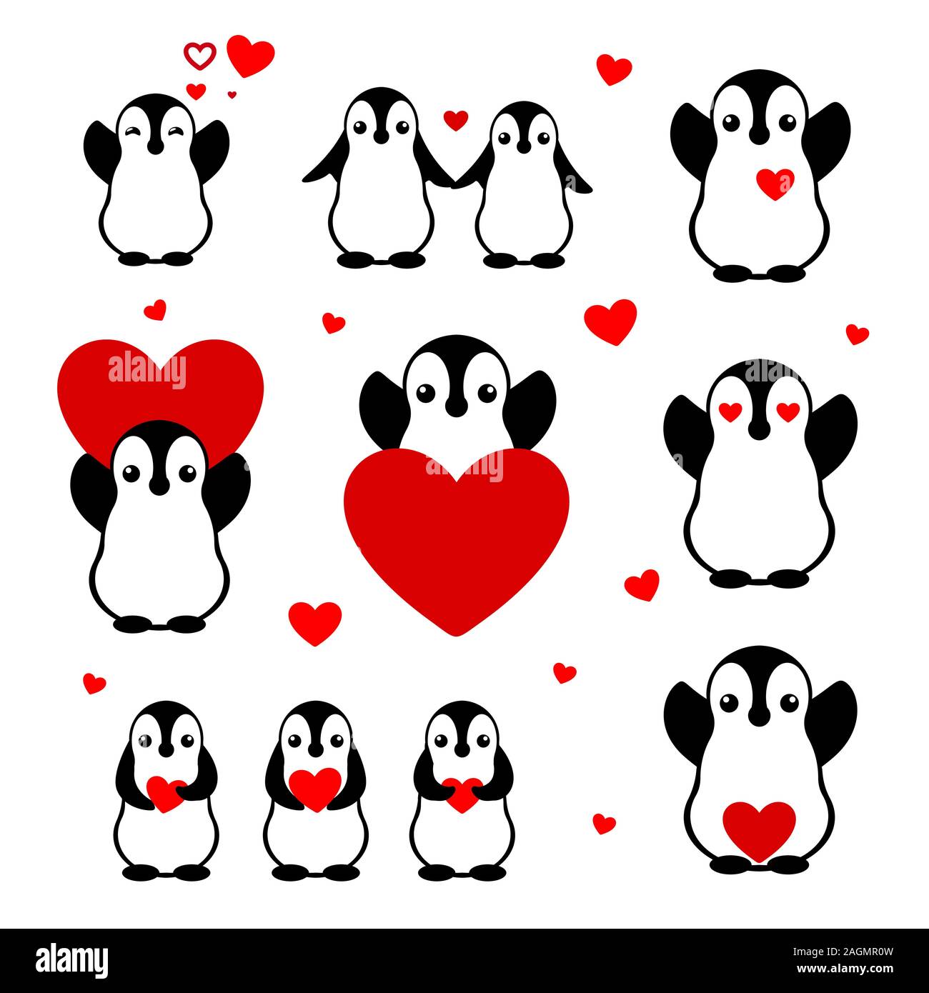 Los pingüinos de dibujos animados. Enamorado personajes planos aislados. Día de los Enamorados decoración por tarjeta. Pegatinas para los amantes Imagen Vector de stock - Alamy Los pingüinos de dibujos animados. Enamorado personajes planos aislados. Día de los Enamorados decoración por tarjeta. Pegatinas para los amantes Imagen Vector de stock - Alamy