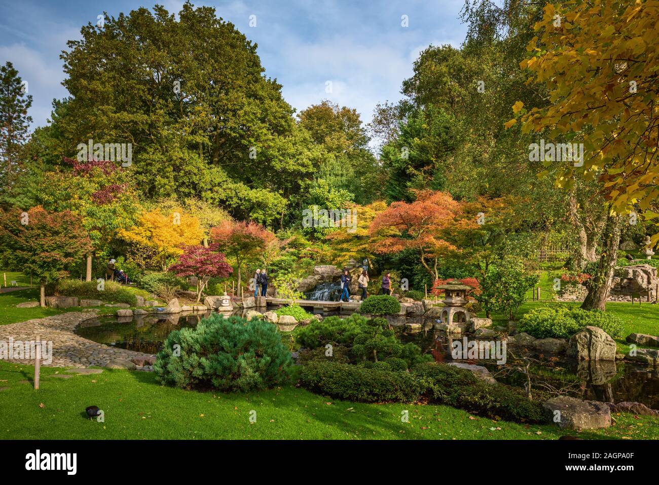 Kyoto Garden, Holland Park, Londres, Reino Unido. Foto de stock