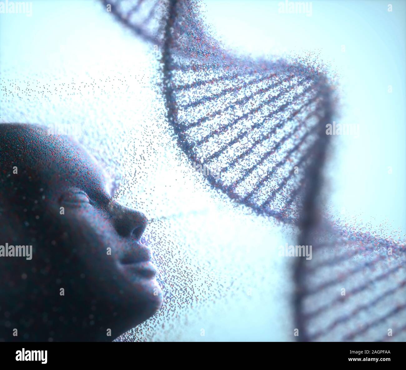 La clonación humana, Ilustración conceptual. Foto de stock