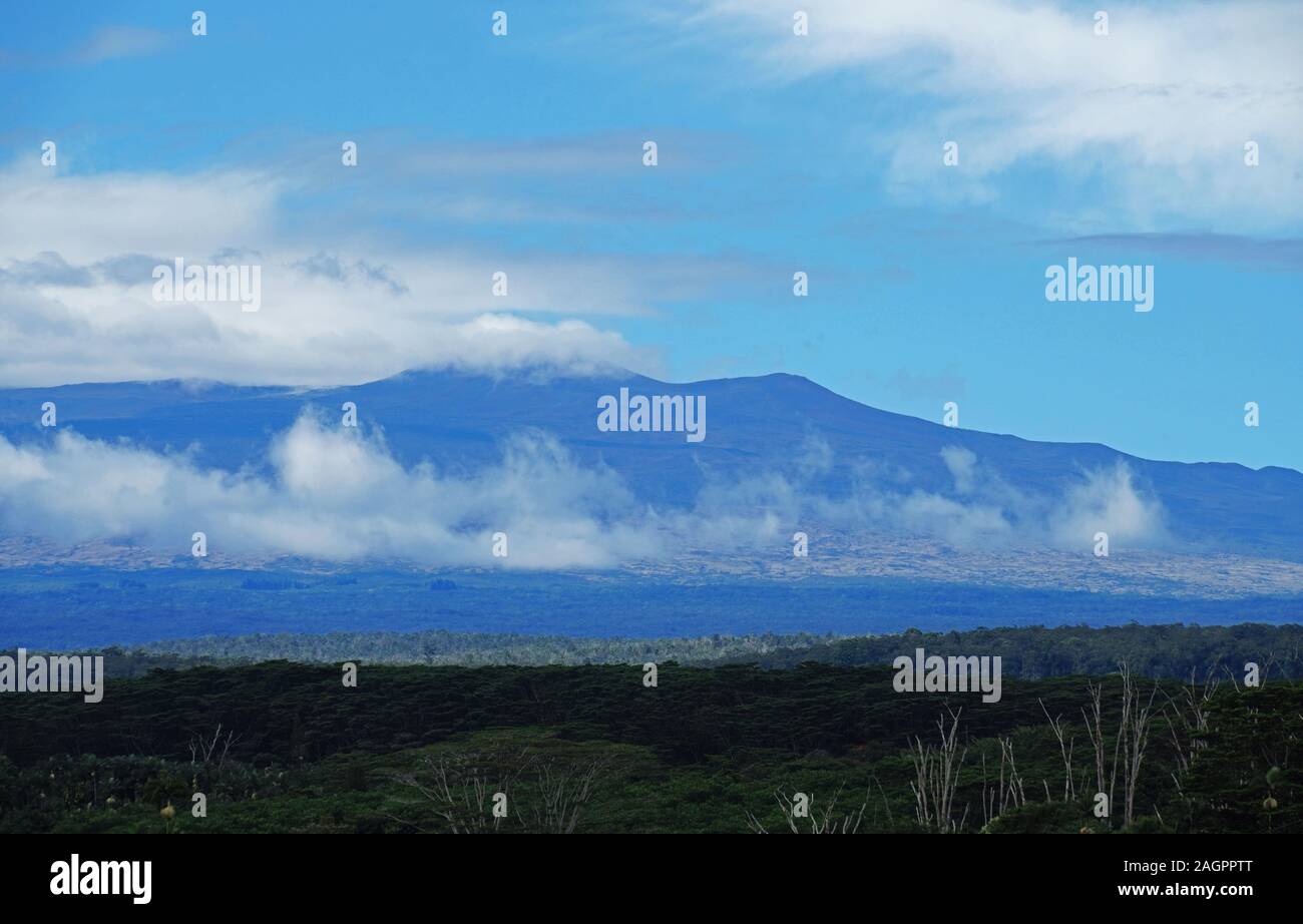 Volcán Mauna Kea en la Isla Grande de Hawai'i. Foto de stock