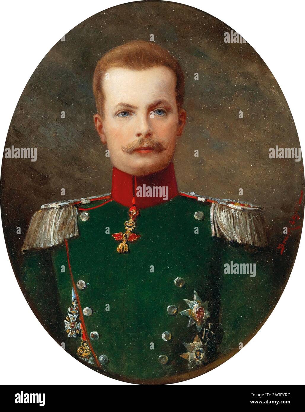 Retrato del duque Maximiliano Emanuel en Baviera (1849-1893). Museo: Colección privada. Autor: Lajos Bruck. Foto de stock