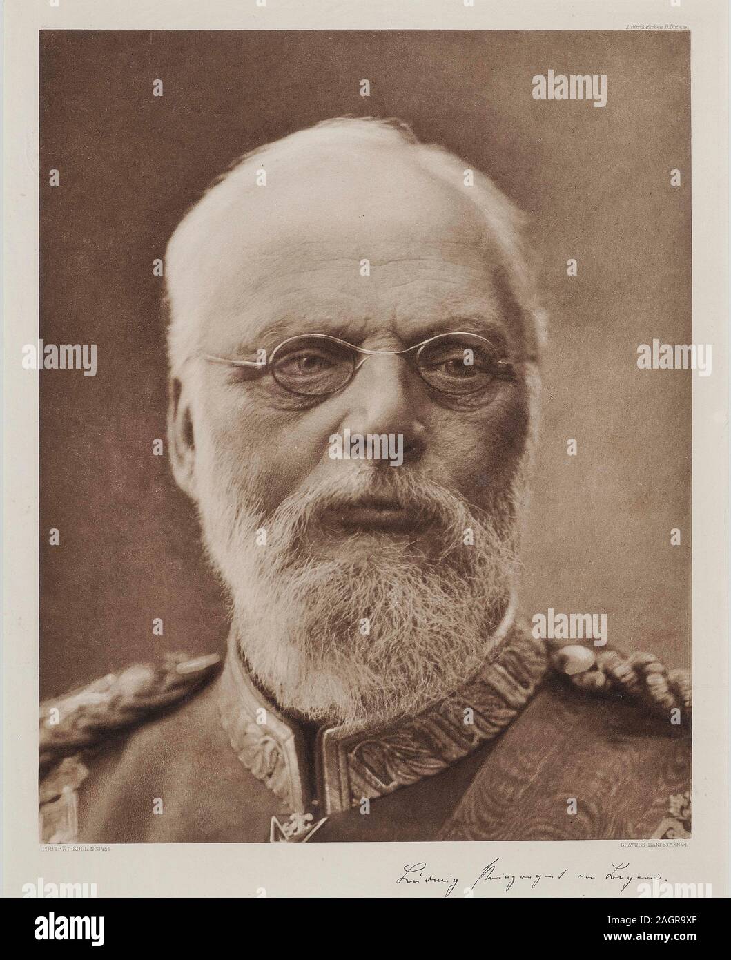 Retrato del Rey Ludwig III de Baviera (1845-1921). Museo: Colección privada. Autor: Franz Hanfstaengl. Foto de stock