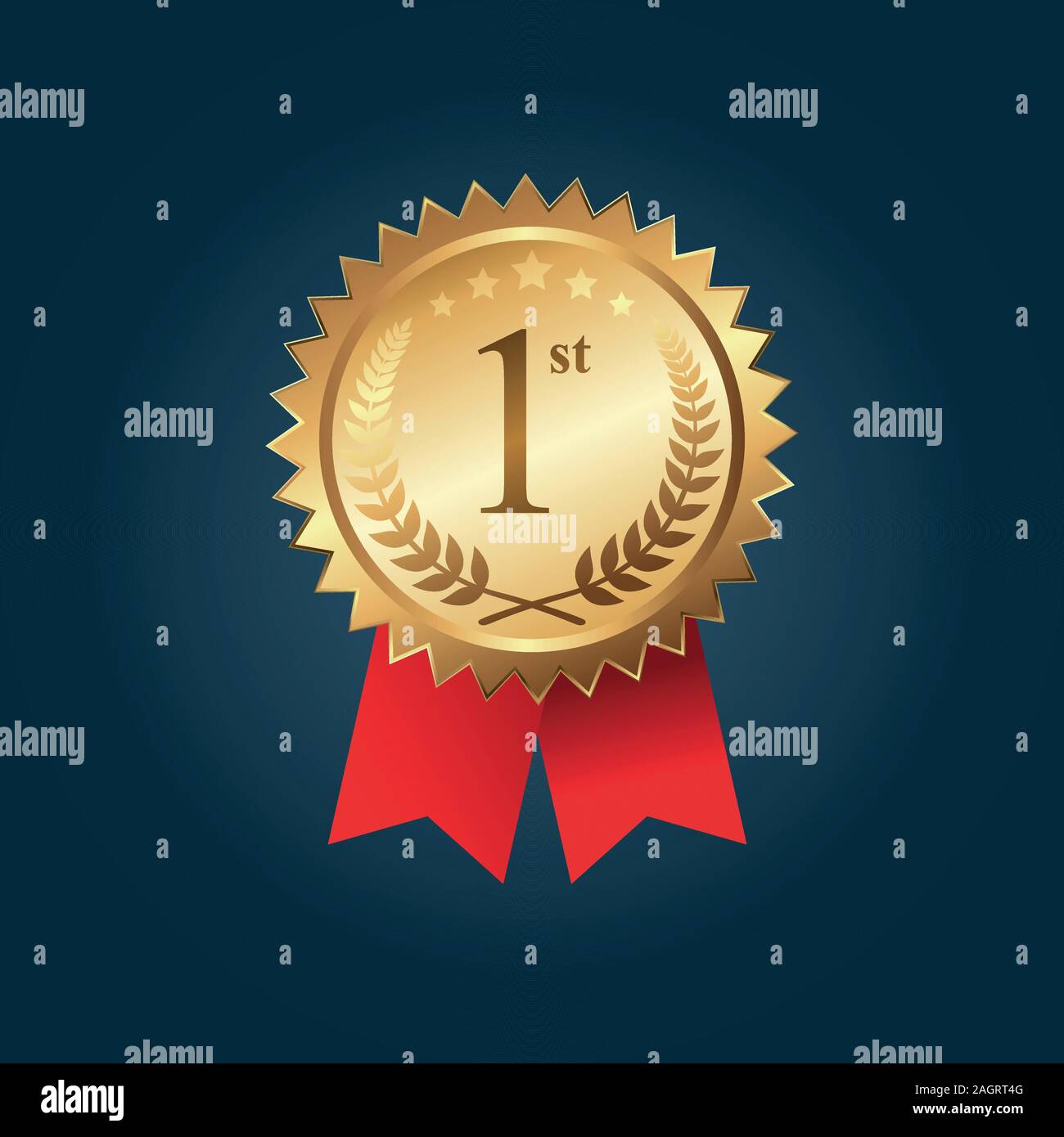 Medalla de oro para el primer lugar. ilustración vectorial Imagen Vector de stock Alamy