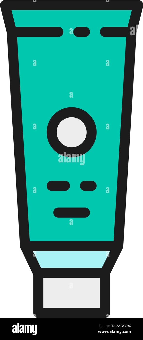 Pasta De Dientes Crema Dental Icono De Línea De Color Liso