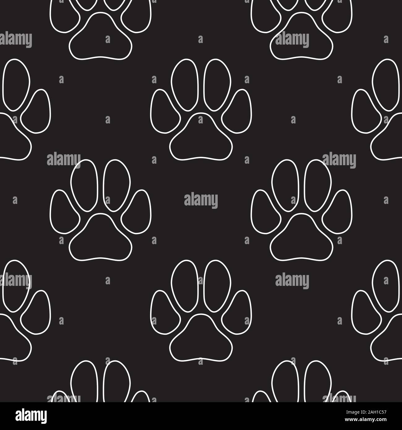 Huellas de pata de perro Imágenes de stock en blanco y negro - Alamy