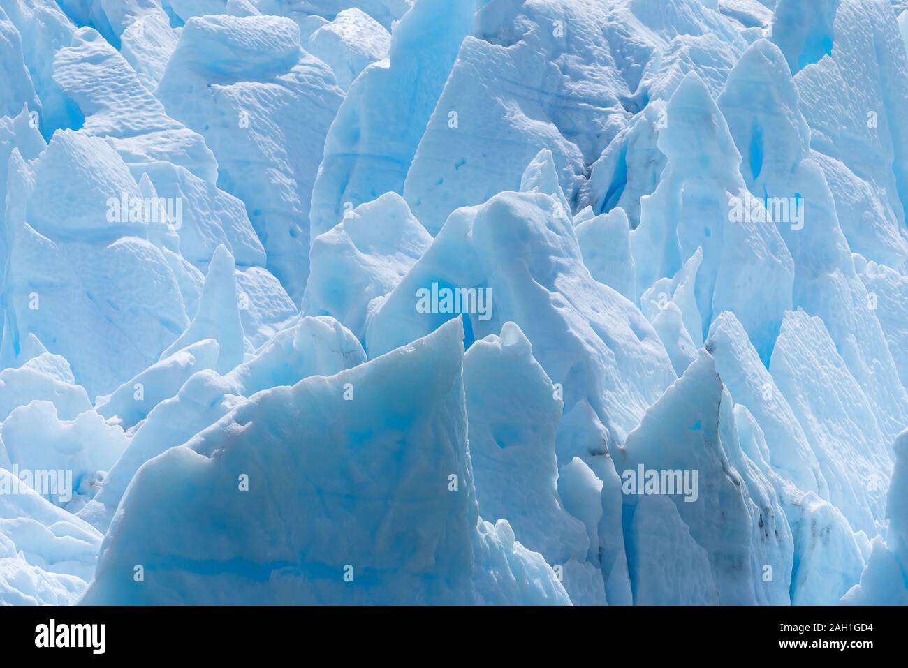 Vista Detalle del Glaciar Grey en el Parque Nacional Torres del Paine, Chile Foto de stock
