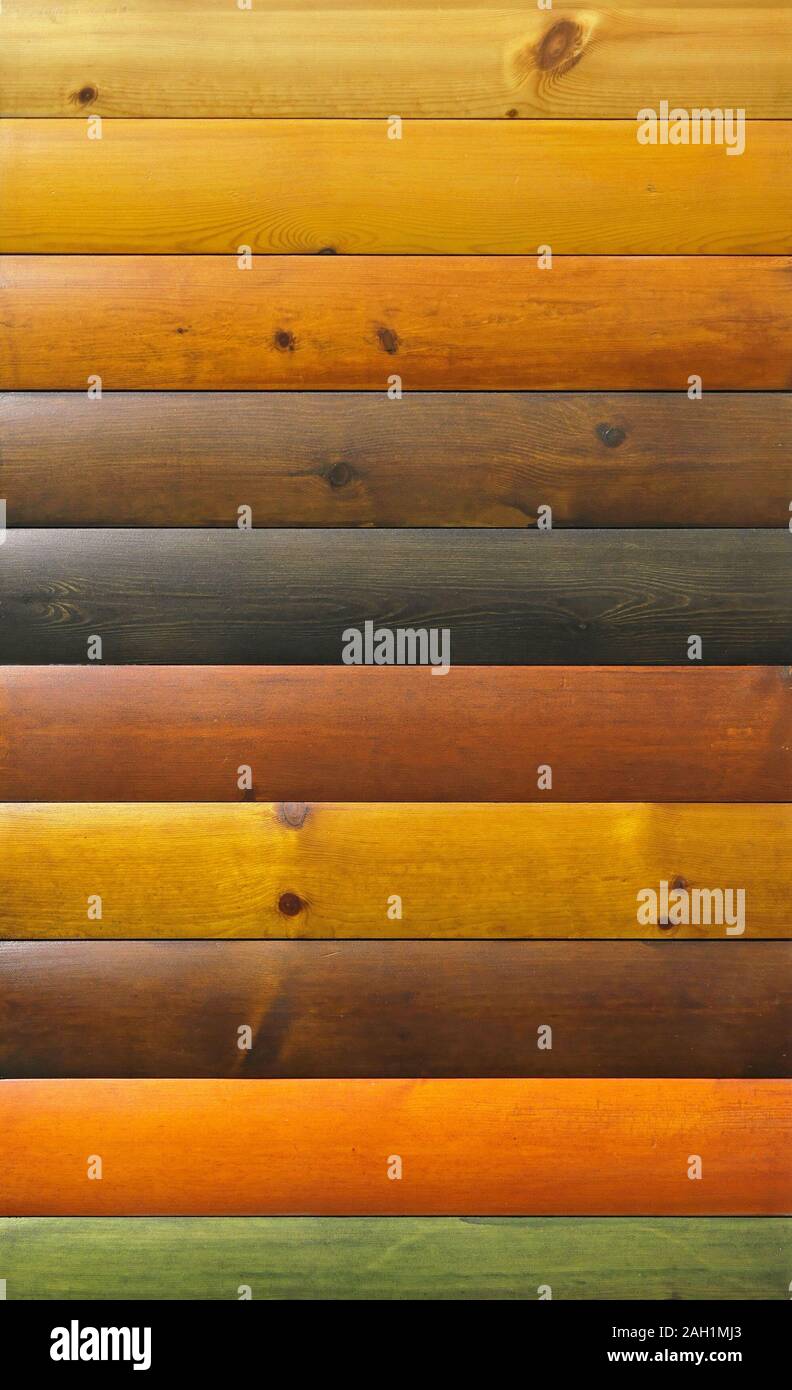 Barniz de madera Muestras Paleta de colores Fotografía de stock - Alamy