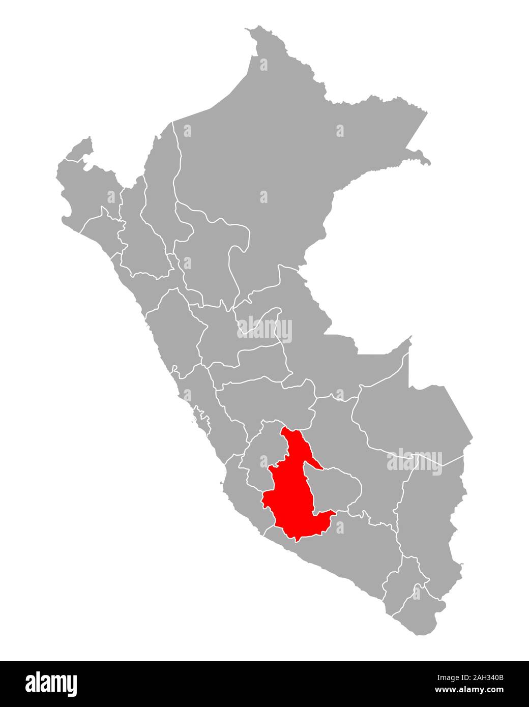 Mapa De Ayacucho En Peru 2ah340b 