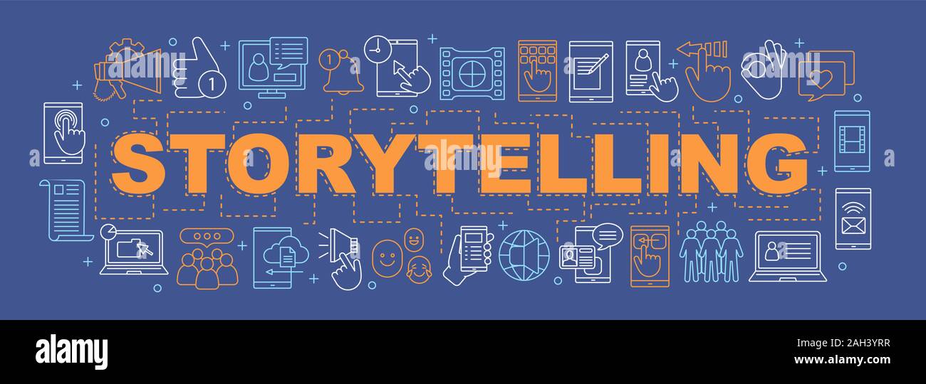 Conceptos De Word Storeytelling Banner Los Medios De Comunicaci n 