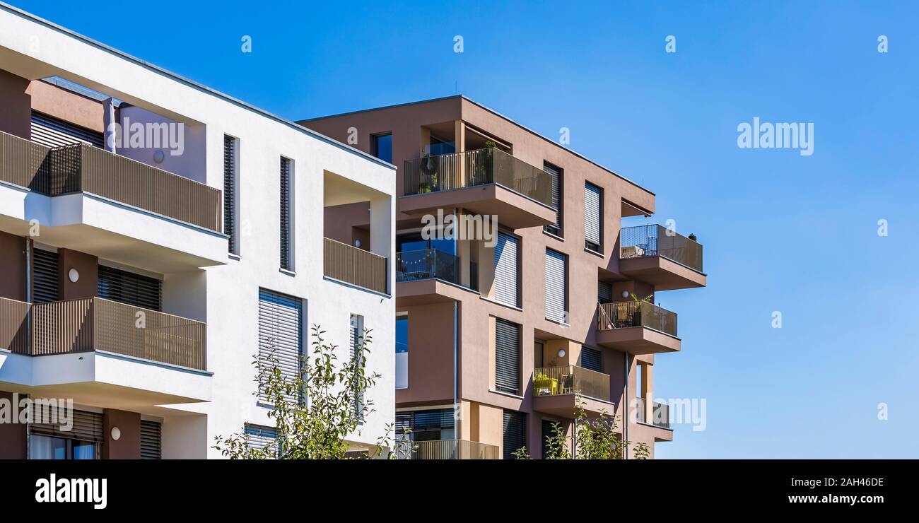 Alemania, Baviera, Elchingen, nuevas casas en el suburbio residencial moderna Foto de stock