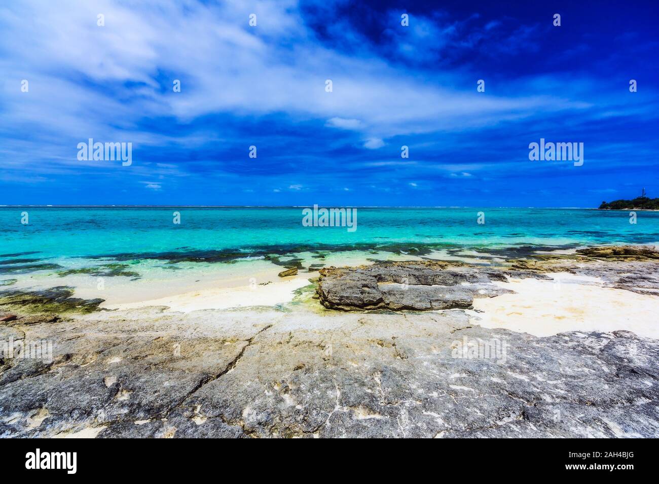 Vanuatu, Mystery Island, la playa, el pacífico sur Foto de stock