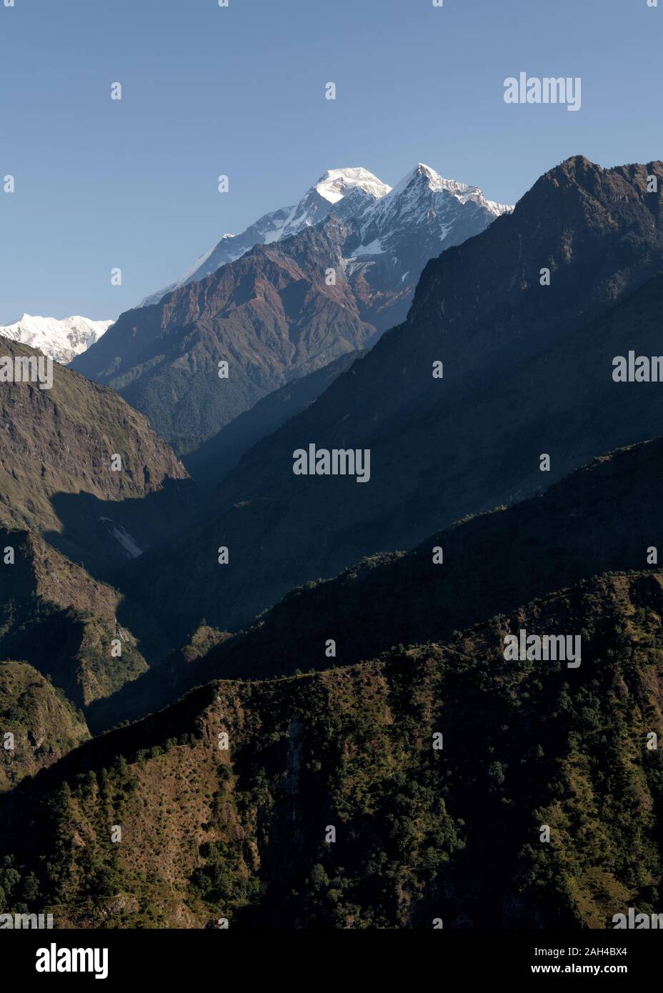 Dhaulagiri, Dobang, Dhaulagiri Circuito Trek, Himalaya, Nepal Foto de stock