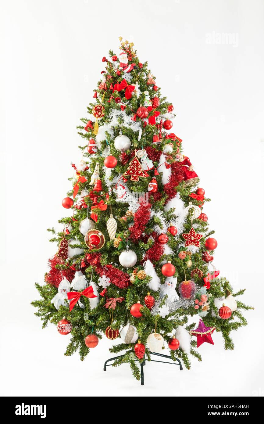 árbol de navidad temático rojo y blanco fotografías e imágenes de alta  resolución - Alamy