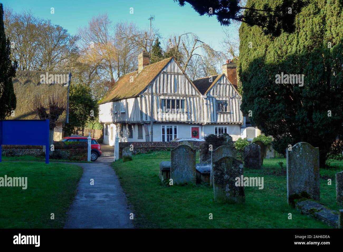 Linton village, el Guildhall, Cambridgeshire, Inglaterra, Reino Unido, GB Europa Foto de stock