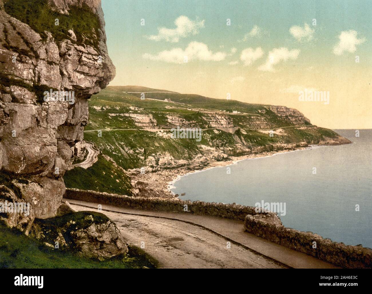 Marine Drive, Llandudno, Gales, circa 1900 Foto de stock