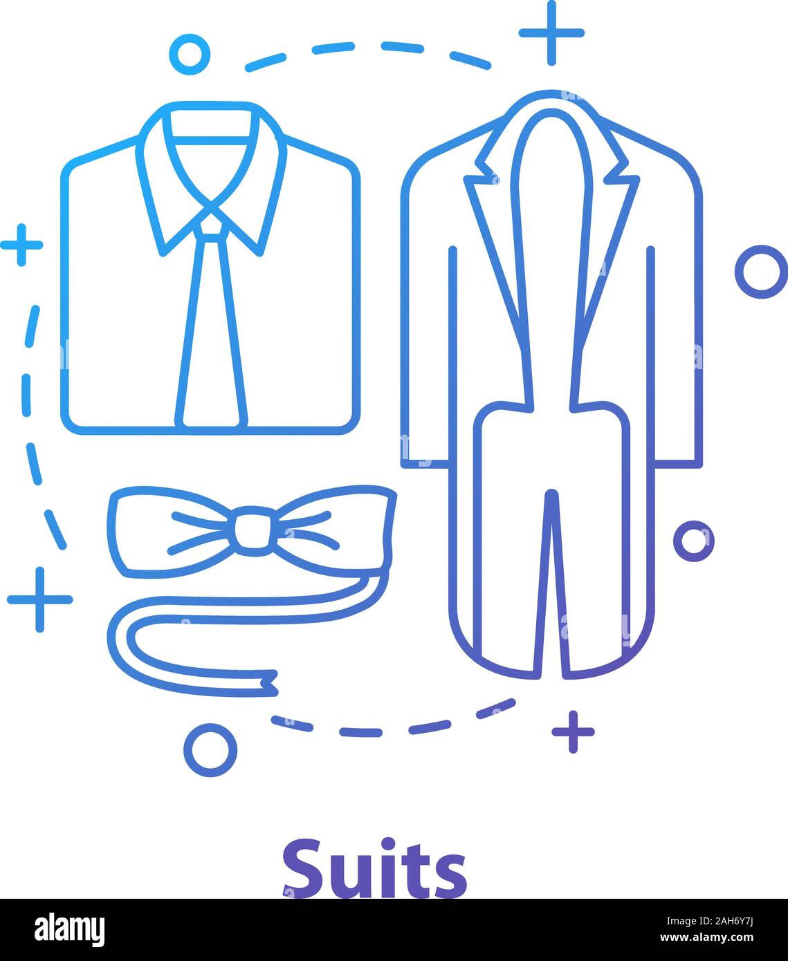Desgaste formal concepto icono. Trajes. La moda masculina. Tienda de ropa.  La ropa del hombre idea línea delgada ilustración. Vector esquema aislado  Imagen Vector de stock - Alamy