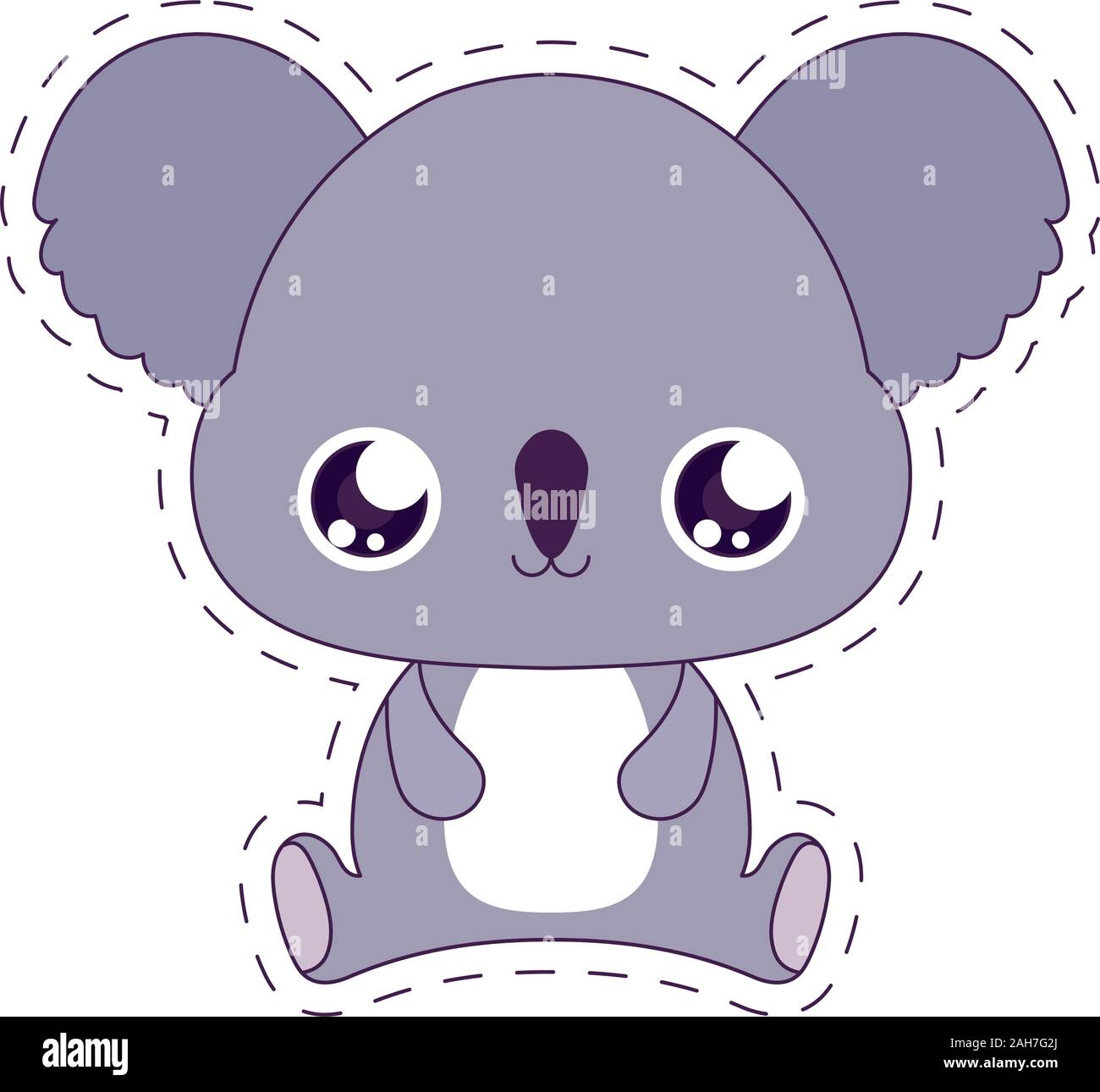 Koala Kawaii Para Colorear - páginas para colorear